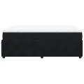 cadre de lit avec matelas Noir 140x190 cm Velours