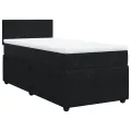cadre de lit avec matelas Noir 90x190 cm Velours