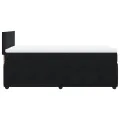 cadre de lit avec matelas Noir 90x190 cm Velours