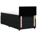 cadre de lit avec matelas Noir 90x190 cm Velours