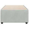 Cadre de lit sans matelas gris clair 90x200 cm velours