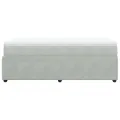 cadre de lit et matelas Gris clair 90x200 cm Velours