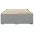 Cadre de lit sans matelas gris clair 160x200 cm tissu
