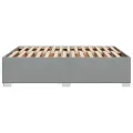 Cadre de lit sans matelas gris clair 160x200 cm tissu