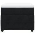 cadre de lit avec matelas Noir 90x200 cm Velours