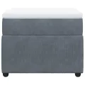 cadre de lit et matelas Gris foncé 90x190 cm Velours