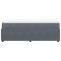 cadre de lit et matelas Gris foncé 90x190 cm Velours