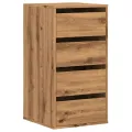 Commode d'angle chêne artisanal 40x41x76 cm bois d'ingénierie