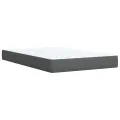 cadre de lit avec matelas gris foncé 120x190cm tissu