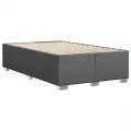 cadre de lit avec matelas gris foncé 120x190cm tissu