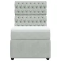 cadre de lit et matelas Gris clair 90x200 cm Velours