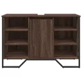Armoire lavabo de salle de bain chêne marron 91x35x60 cm