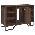 Armoire lavabo de salle de bain chêne marron 91x35x60 cm