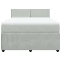 cadre de lit et matelas Gris clair 140x190cm Velours