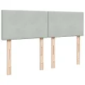 cadre de lit et matelas Gris clair 140x190cm Velours
