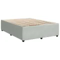 cadre de lit et matelas Gris clair 140x190cm Velours