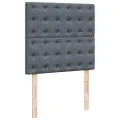 cadre de lit et matelas Gris foncé 90x190 cm Velours