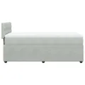 cadre de lit et matelas Gris clair 90x200 cm Velours