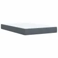 cadre de lit et matelas gris foncé 120x190cm velours