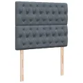 cadre de lit et matelas Gris foncé 120x200cm Velours