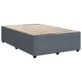 cadre de lit et matelas Gris foncé 120x200cm Velours