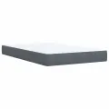 cadre de lit et matelas Gris foncé 120x200cm Velours