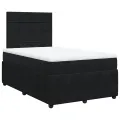 cadre de lit avec matelas Noir 120x200 cm Velours