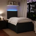 cadre de lit avec matelas Noir 120x200 cm Velours
