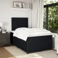 cadre de lit avec matelas Noir 120x200 cm Velours