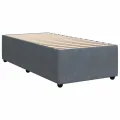 cadre de lit et matelas Gris foncé 90x190 cm Velours
