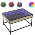 Table basse avec LED infini chêne sonoma 70x50x41 cm