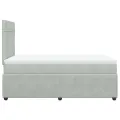 cadre de lit et matelas Gris clair 120x200cm Velours