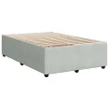 cadre de lit et matelas Gris clair 120x200cm Velours