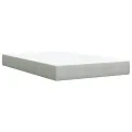 cadre de lit et matelas Gris clair 120x200cm Velours