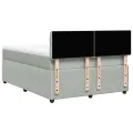 cadre de lit et matelas Gris clair 140x190cm Velours