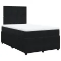 cadre de lit avec matelas noir 120x190 cm velours