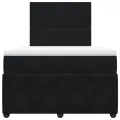 cadre de lit avec matelas noir 120x190 cm velours