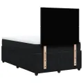 cadre de lit avec matelas noir 120x190 cm velours