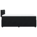 cadre de lit avec matelas Noir 90x200 cm Velours