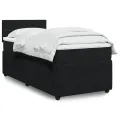 cadre de lit avec matelas Noir 90x200 cm Velours