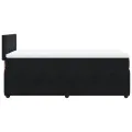 cadre de lit avec matelas Noir 90x200 cm Velours