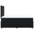 cadre de lit avec matelas Noir 120x200 cm Velours