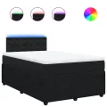 cadre de lit avec matelas noir 120x190 cm velours