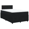 cadre de lit avec matelas noir 120x190 cm velours