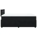 cadre de lit avec matelas noir 120x190 cm velours