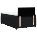 cadre de lit avec matelas noir 120x190 cm velours