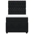 cadre de lit avec matelas Noir 90x200 cm Velours