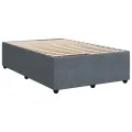 cadre de lit et matelas gris foncé 120x190cm velours