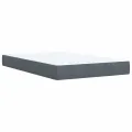 cadre de lit et matelas gris foncé 120x190cm velours