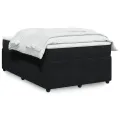 cadre de lit avec matelas noir 120x190 cm velours